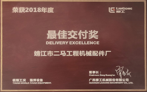 2018年度最佳交付獎